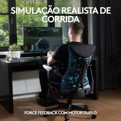 Volante e Pedais Logitech G29 Driving Force com Force Feedback para PS5, PS4, PS3 e PC