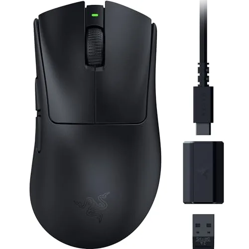 Razer DeathAdder V3 HyperSpeed Preto Mouse Gamer Ergonômico Sem Fio