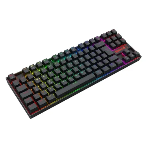 Teclado Magnético Gamer Redragon Kumara Preto RGB 8000 Hz Rapid Trigger Snap Tap Acionamento Ajustável em 0.01mm Switch Redragon UltraMag Linear TKL ABNT2 Keycaps Doubleshot K552-M