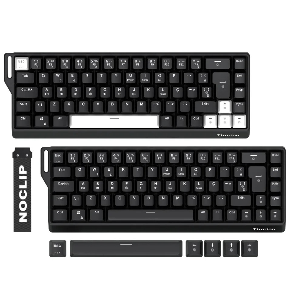 Teclado Gamer Magnético Noclip 60% Switch Huano com fio Hot Swap Led Rgb Preto Branco Titorion