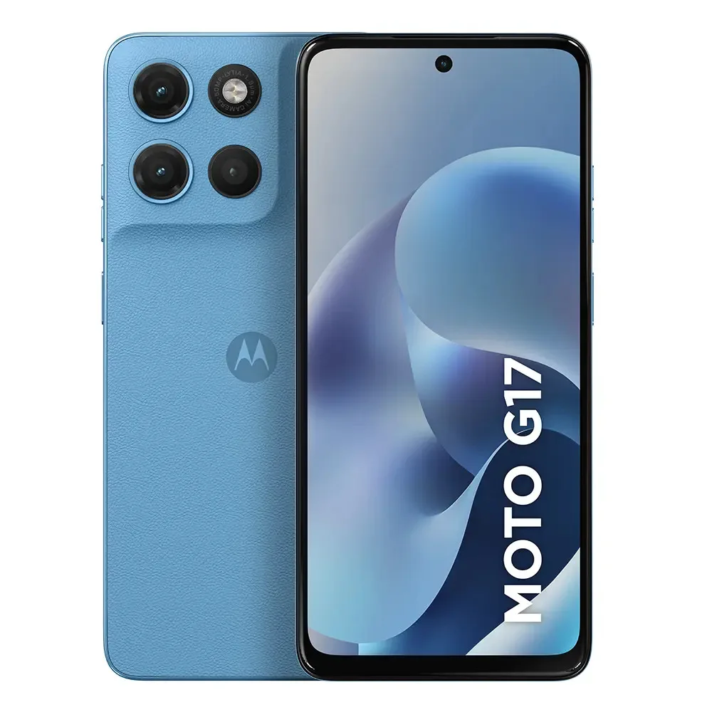 Smartphone Motorola Moto G17 4g - 256gb 12gb (4gb Ram + 8gb Ram Boost), Camera 50mp Sony Lytia 600, Tela Fhd+ 60hz, Bateria 5200 Mah - Azul